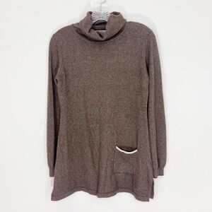 209wst Cashmere Brown Knit Turtleneck Sweater Size Small